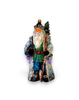 Large Winter Santa Carrying Fir Tree