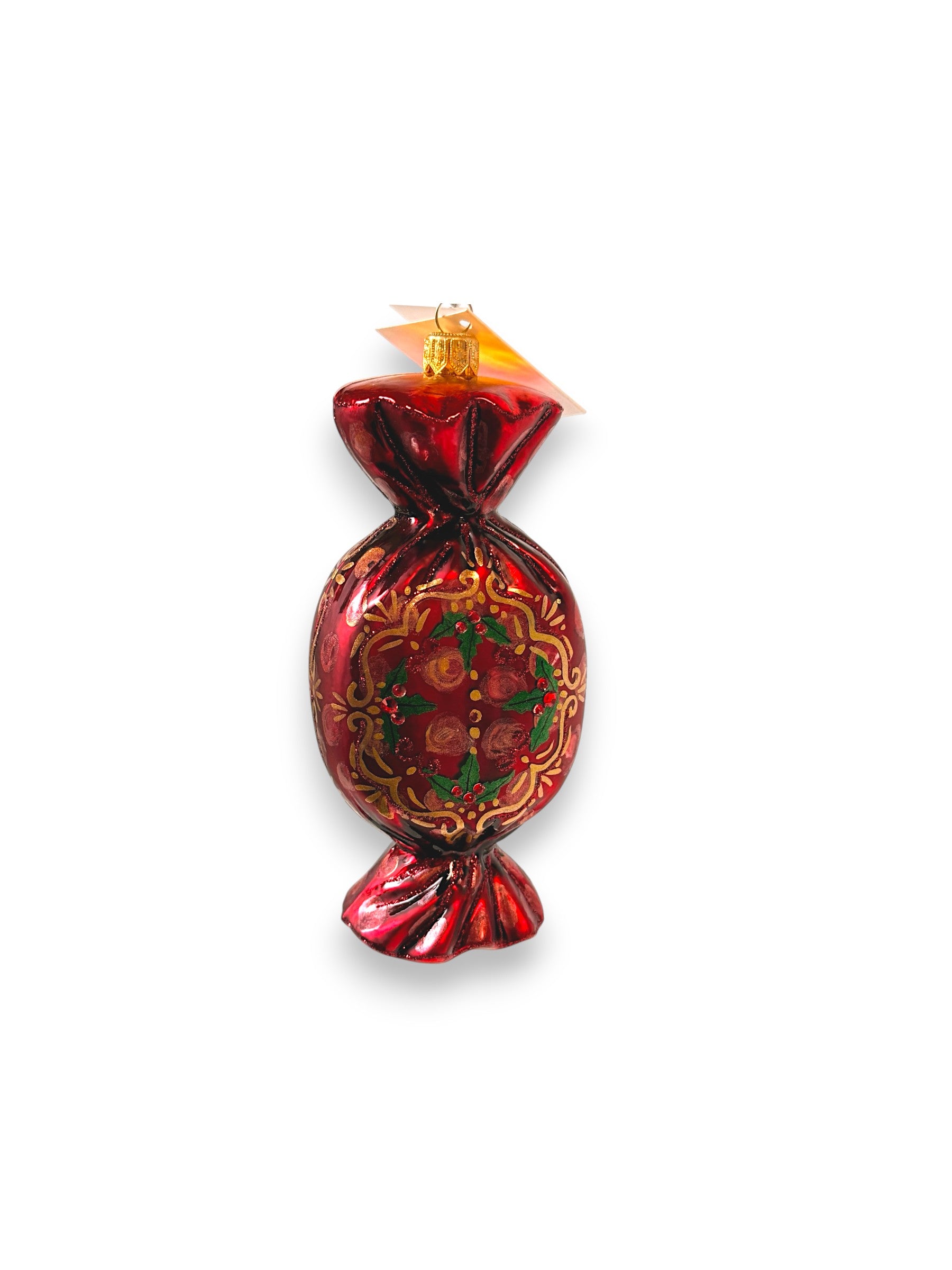 Bon Bon with Red and Gold Floral Design