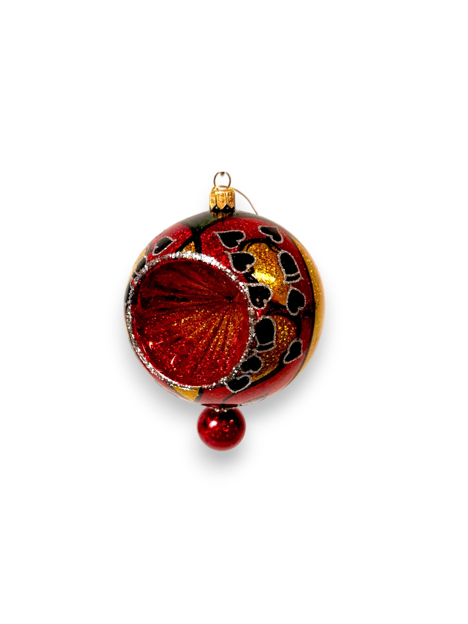 Bauble with a Reflector and a Heart Motif