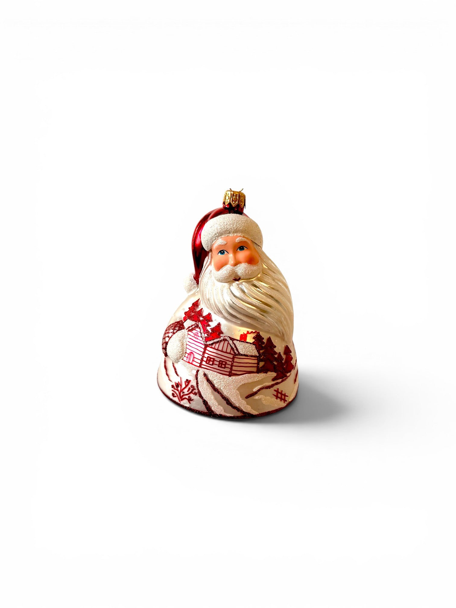 Santa Claus Ornament with Winter Landscape